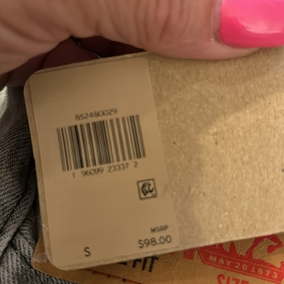 Men’s gray size small Levi jacket new tag measures 22 lacrosse pitch pit new - Picture 5 of 8